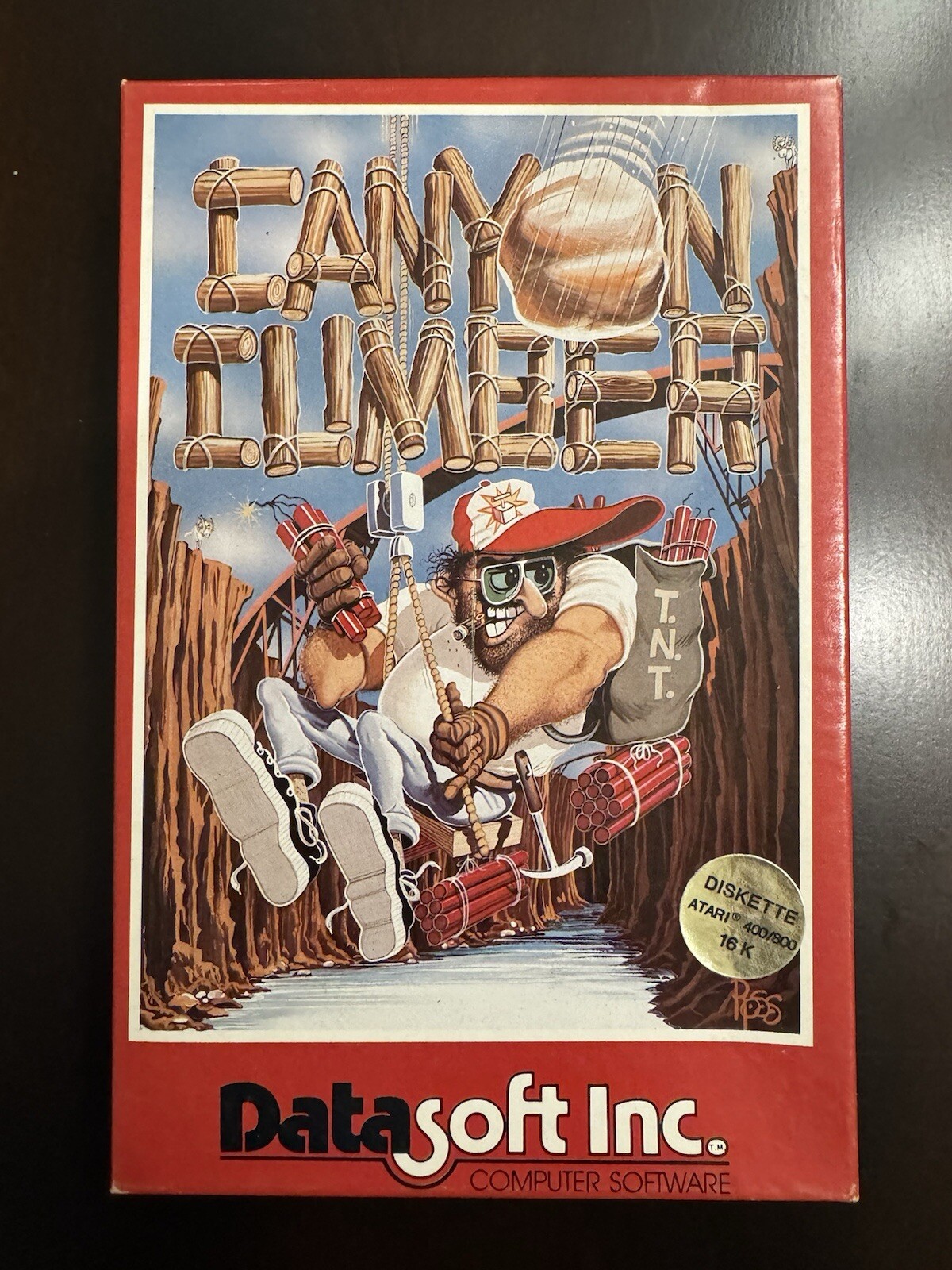 Datasoft Canyon Climber Atari Computer 16K 400/800 Floppy Disk Version - 1982