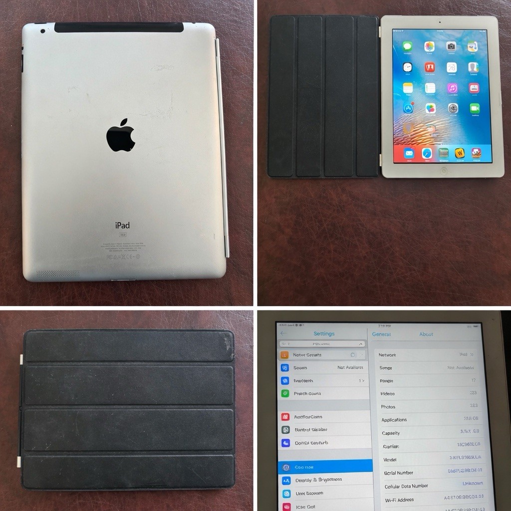 2for1 iPad 32GB WiFi 9.7” White/Silver + Bundled Items | Tested & Working