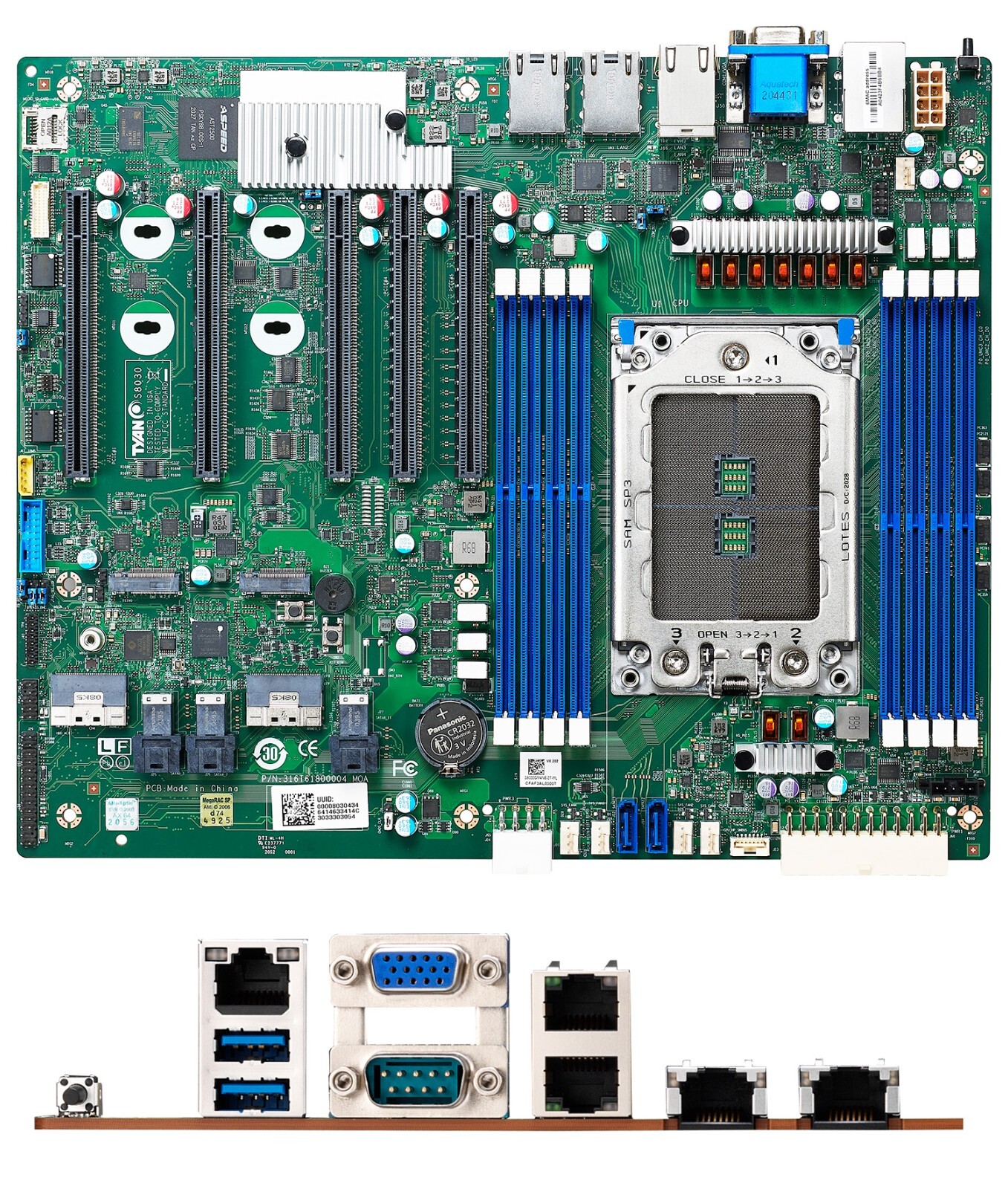 ✅Tyan Tomcat HX S8030 S8030GM4NE-2T ATX Motherboard AMD EPYC 7003 Socket SP3