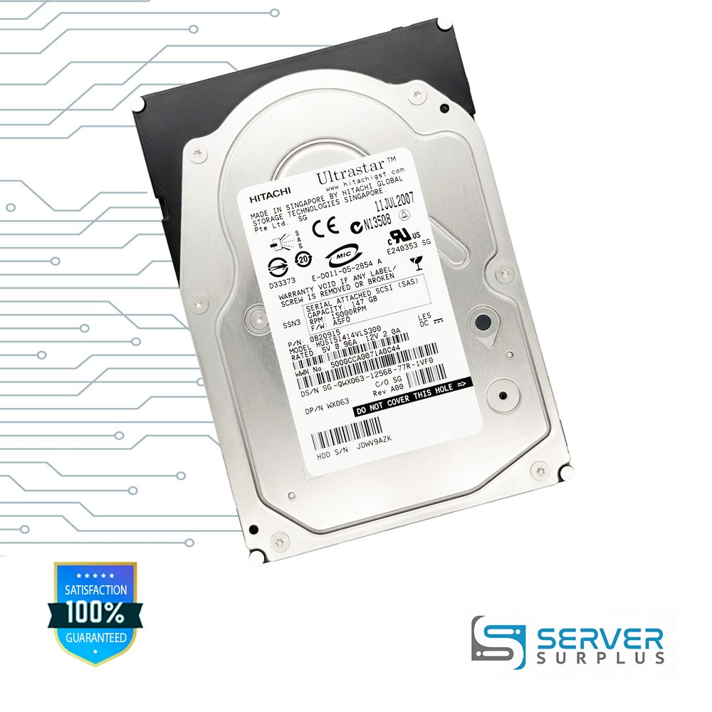 Hitachi Ultrastar 147GB SAS 15K 2.5 in Enterprise HDD | 0B20915
