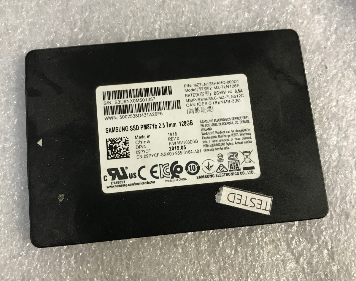 Samsung MZ-7LN128F P/N: MZ7LN128HAHQ-000D1, CN-09PYCF SATA 2.5'' Drive