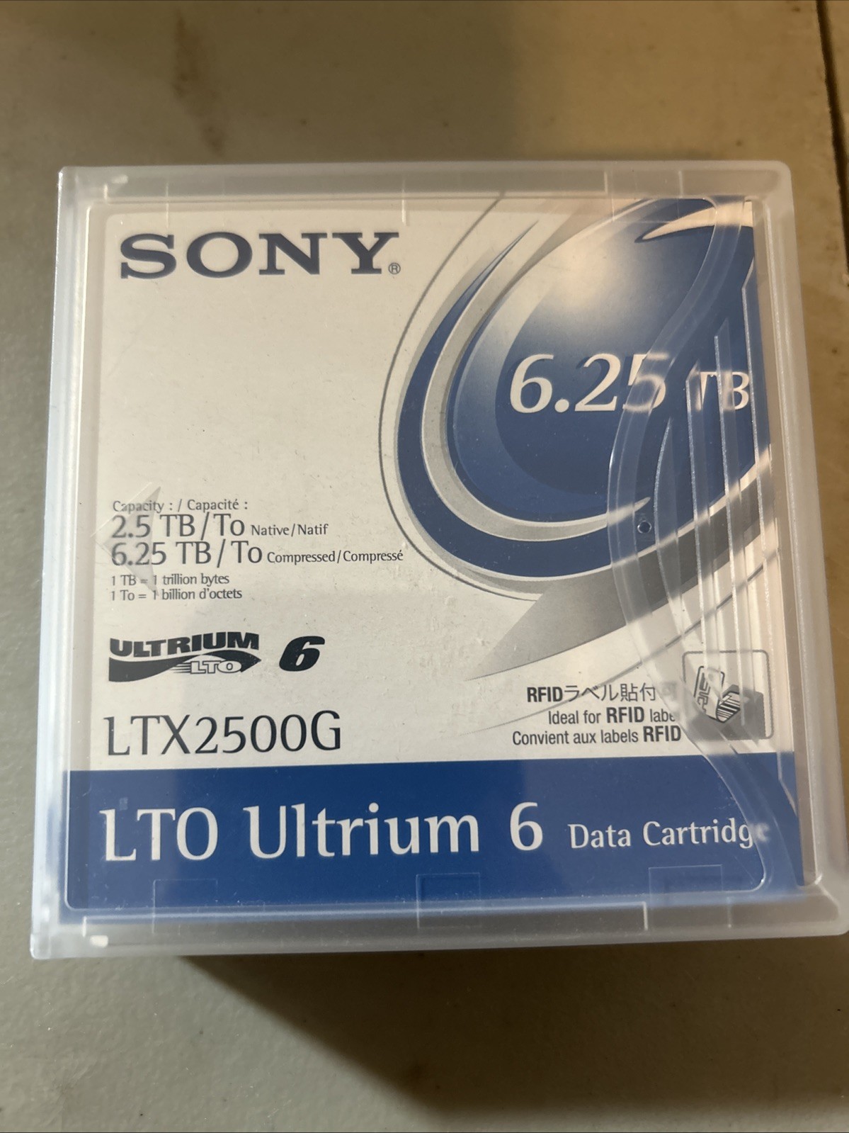 Sony 6.25 TB LT 2500G LTO Ultrium 6 Data Cartridge New Open Box