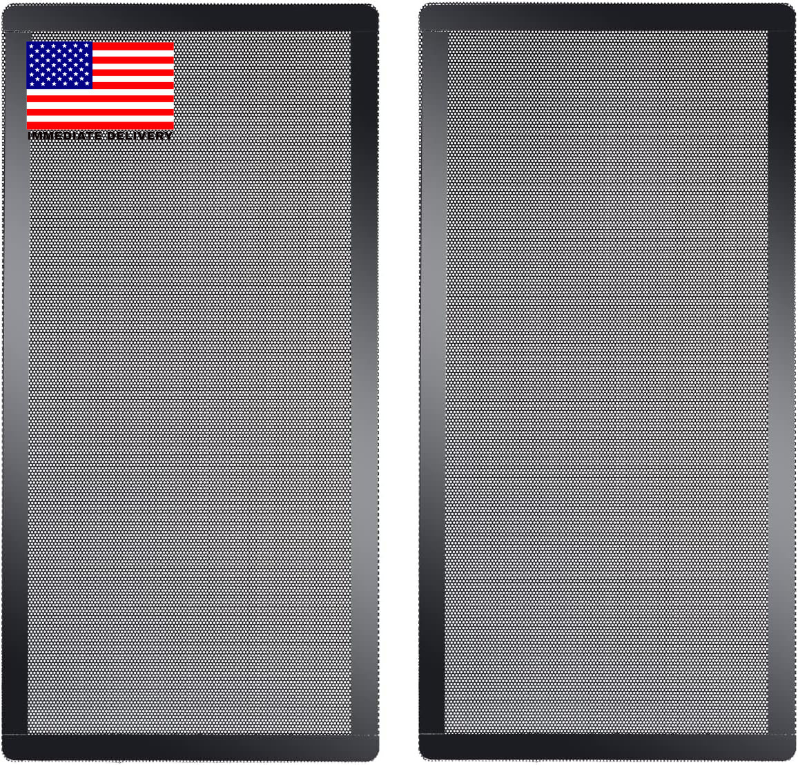 Magnetic PC Case Dust Mesh Filter, 120 X 240Mm PVC Cooling Cover, 2 Pack | Black