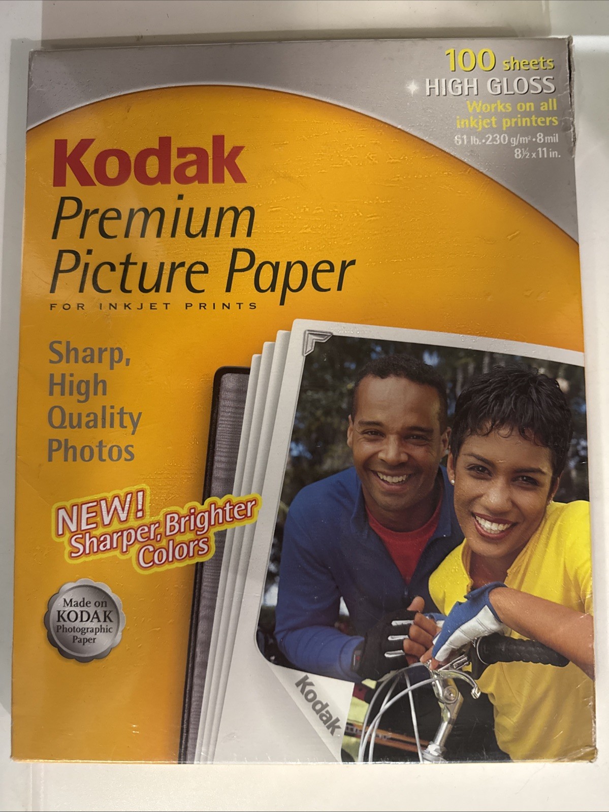 KODAK Premium Inkjet High Gloss Photo Paper 100 Sheets 8.5” x 11”  New Sealed