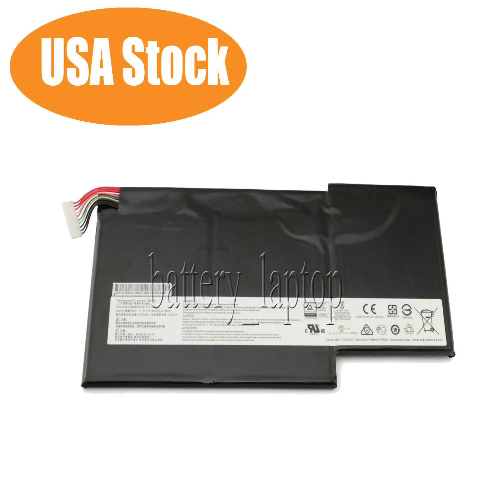 New laptop Battery For MSI GS63 Stealth 8RE 15.6"  Gaming Laptop i7 GTX1060