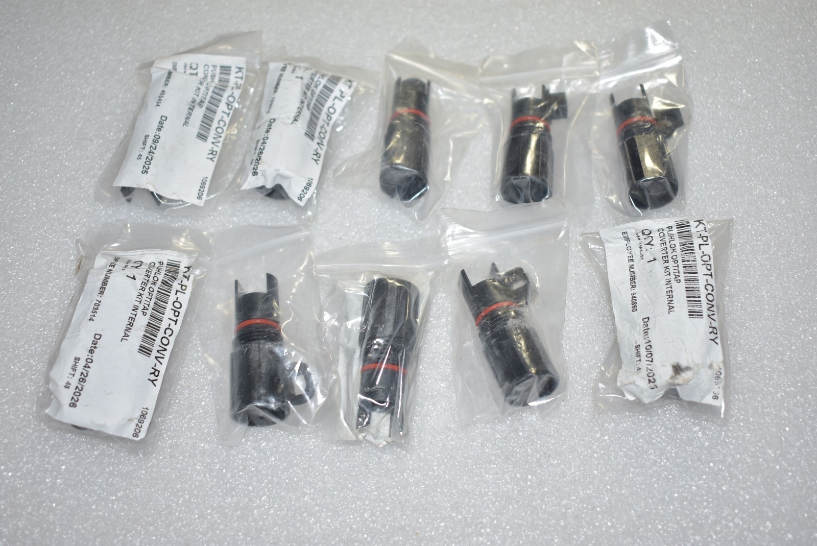 Lot of 10 Corning Pushlok to OptiTap Converter Kit - KT-PL-OPT-CONV-RY 1069206
