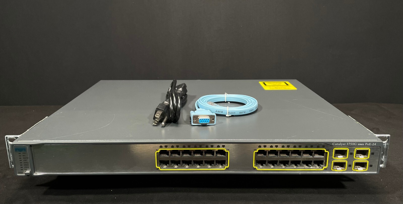 Cisco WS-C3750G-24PS-S 24 Port PoE 3750G Gigabit Switch - Same Day Shipping