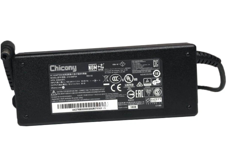 NEW Chicony Charger 19V 4.74A For Getac B300-X/B300X 90W AC Adapter
