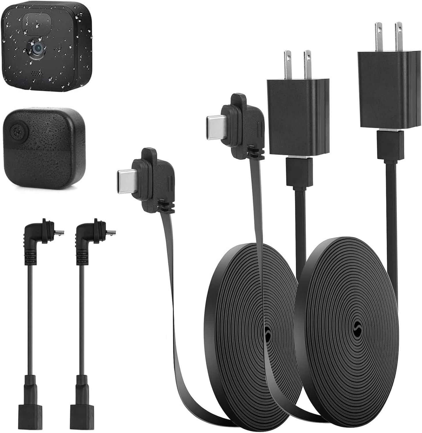 2 Pack 25ft Power Cable & Adapter for Blink Outdoor 4th Gen/3rd Gen, XT XT2