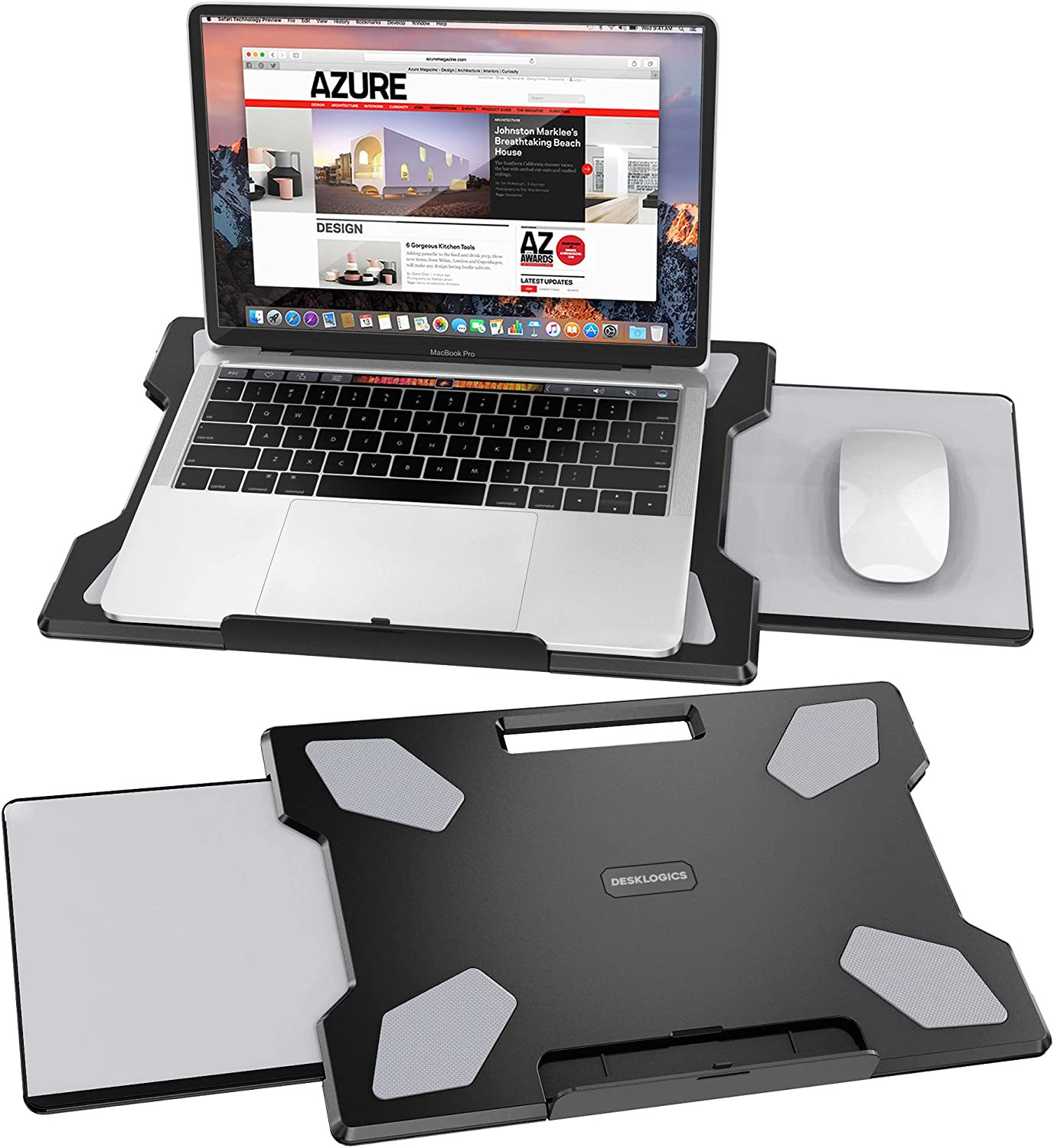 Laptop Lap Desk for Bed & Couch, Portable Laptop Lap Pad with Retractable