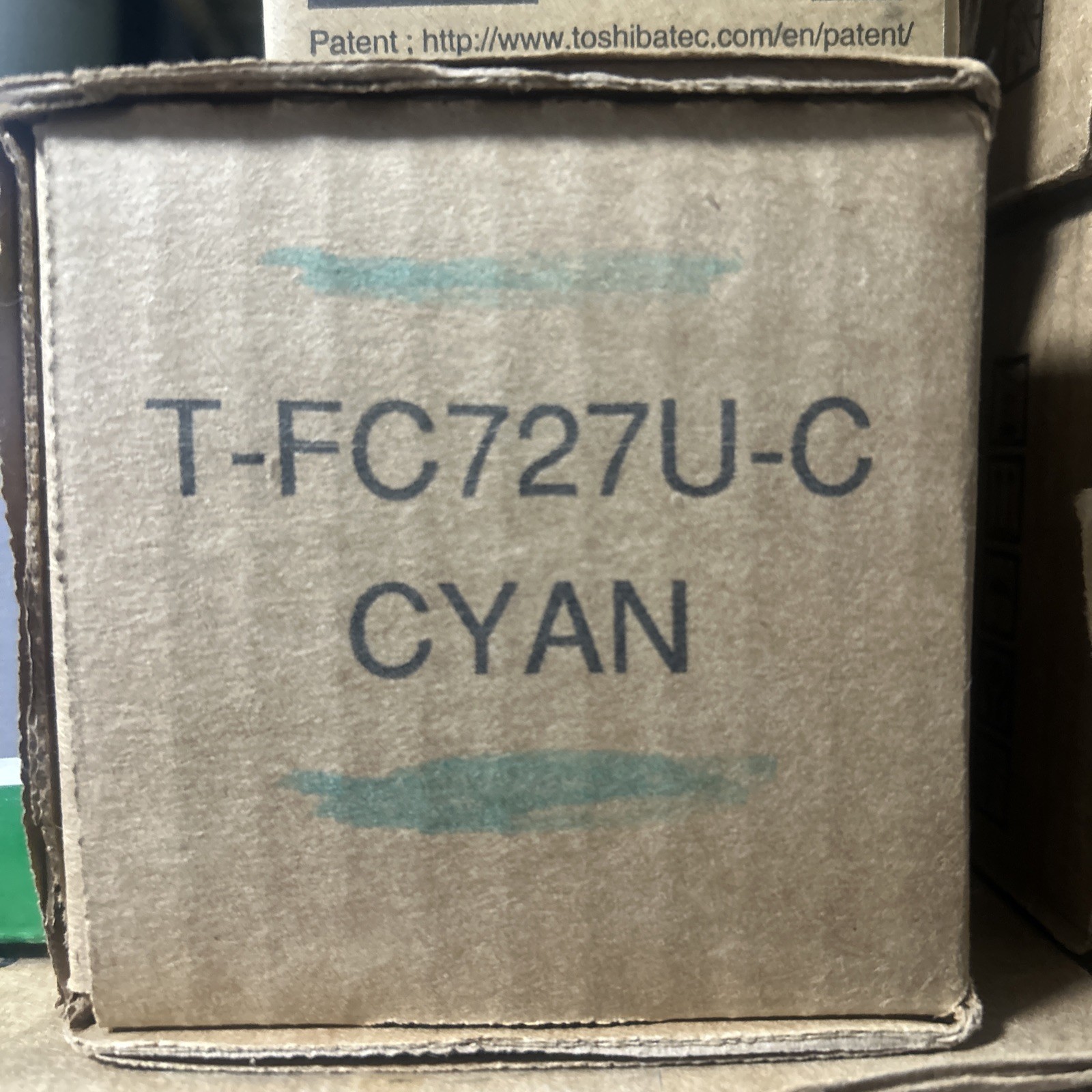 T-FC727u-C Cyan Toshiba Oem Toner Cartridge New In Box Sealed Genuine