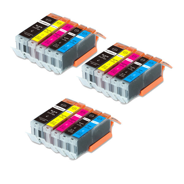 15 PK Replacement Ink Set for Canon 250 251 BK B C M Y MG5420 MG5520 MG5620