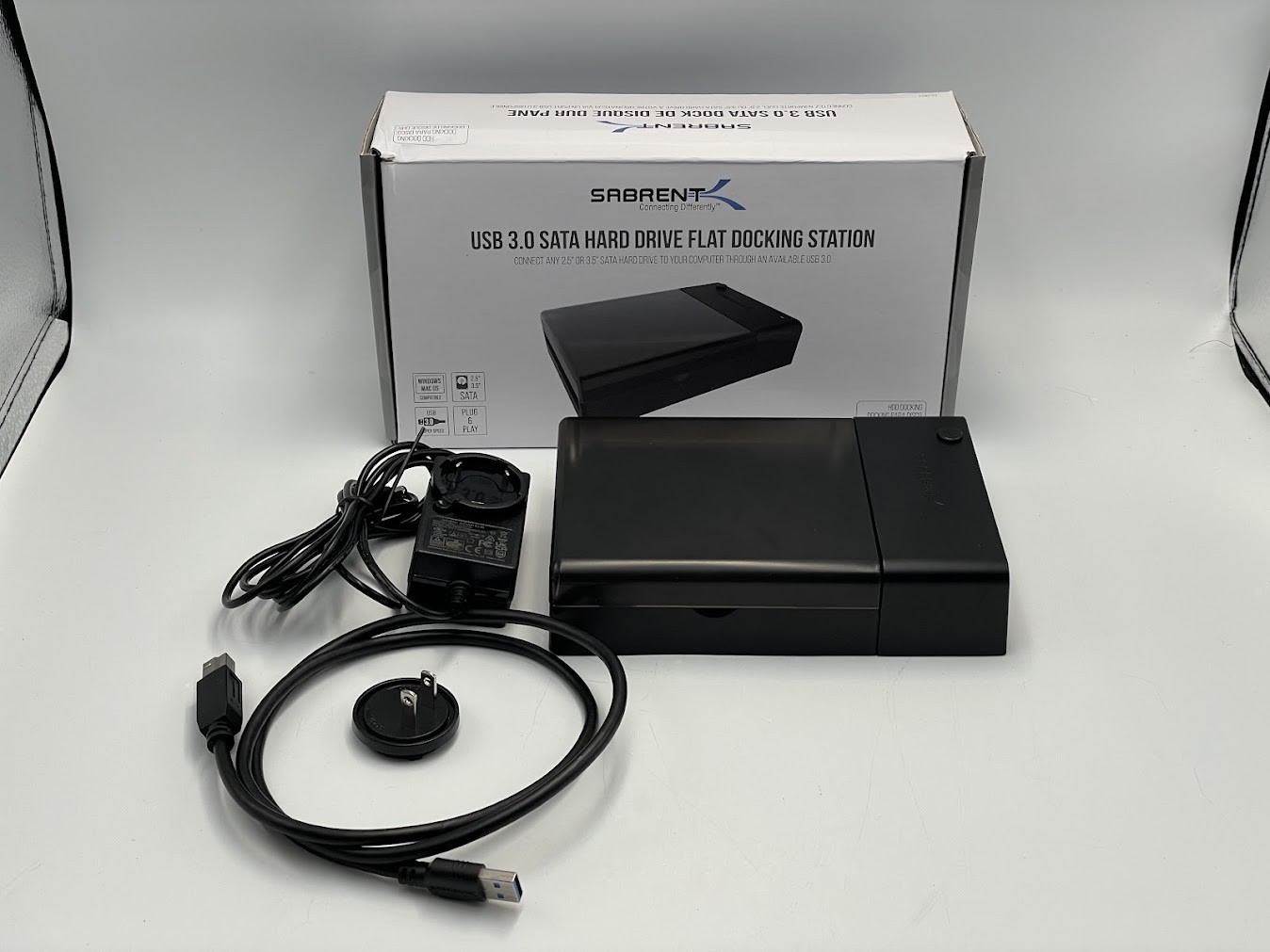 Sabrent USB 3.0 to SATA External Hard Drive Lay-Flat Docking Station