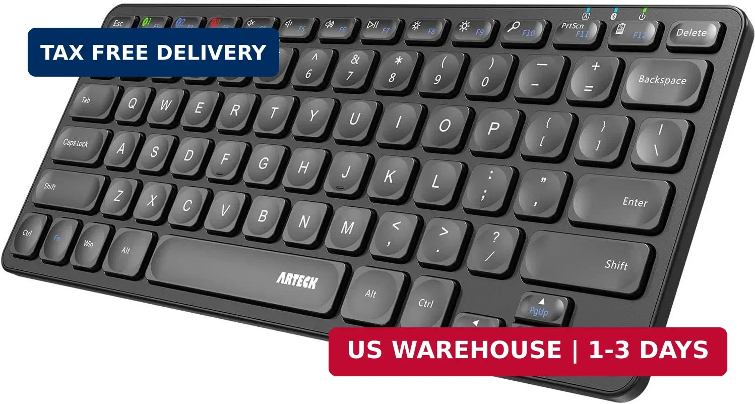 Universal Multi-Device Bluetooth Keyboard Ultra Slim and Compact Wireless Blueto