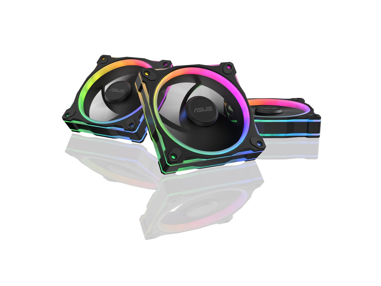 ASUS Prime MR120 ARGB fan black triple pack, 28mm extra-thick frame, quiet, high