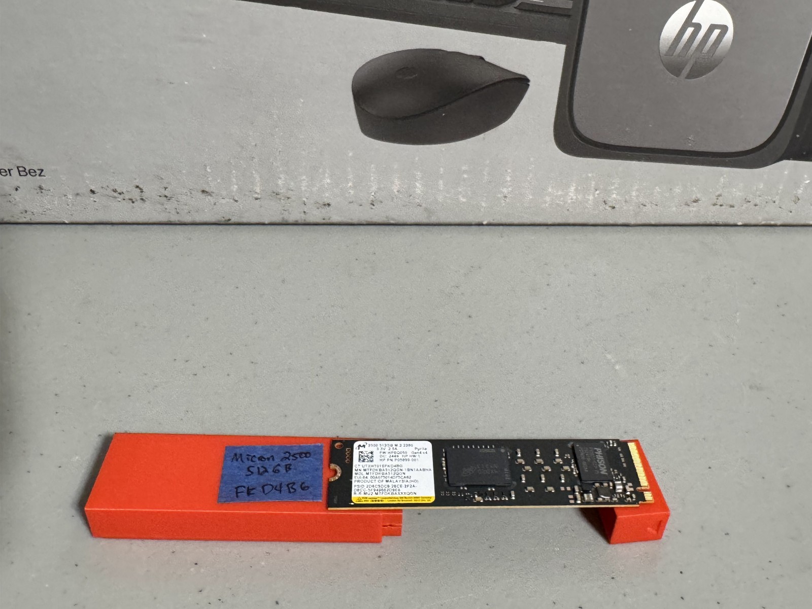 Micron 2500 512GB NVMe M.2 2280 SSD PCIe Gen 4x4 MTFDKBA512QGN SN UTXHT01SFDK4BG