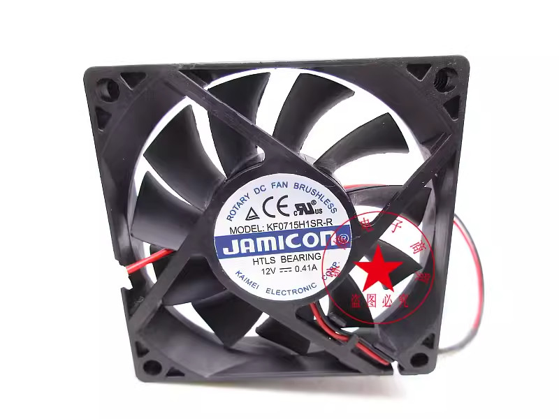1PC JAMICON KF0715H1SR-R 12V 0.41A 7cm 7015 2-wire cooling fan