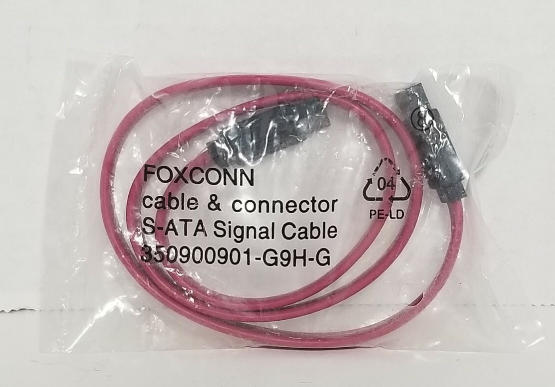FoxConn Cable & Connector 20" S-ATA Signal Cable 350900901-G9H-G Ships N 24h