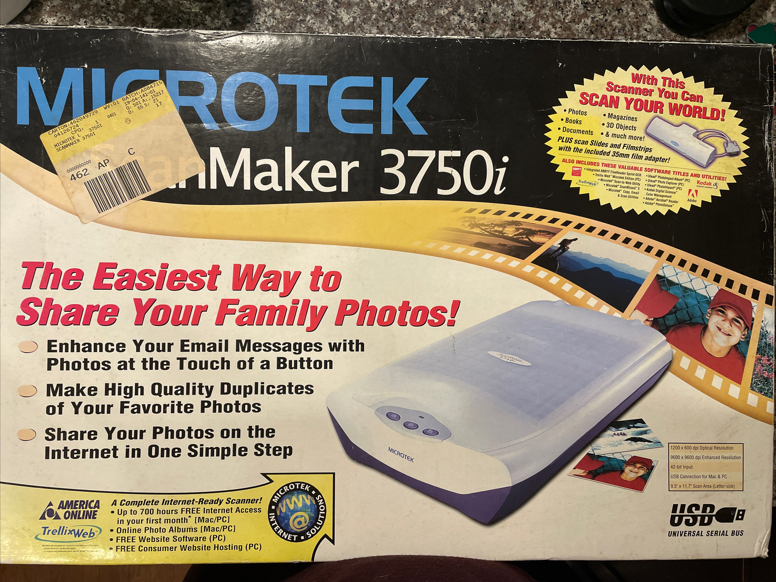 Vintage Microtek ScanMaker 3750i NEW