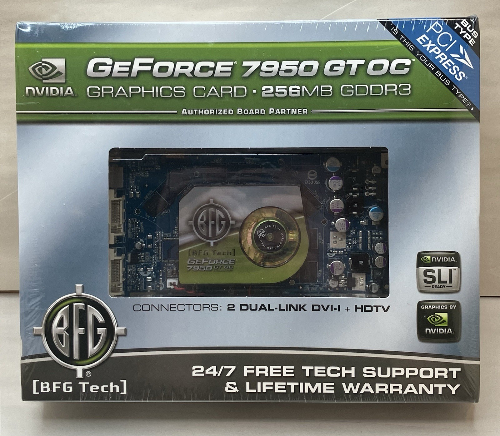 BFG TECH GeForce 7950 GT OC Graphics Card 256MB GDDR3 Brand New In Sealed Box. 
