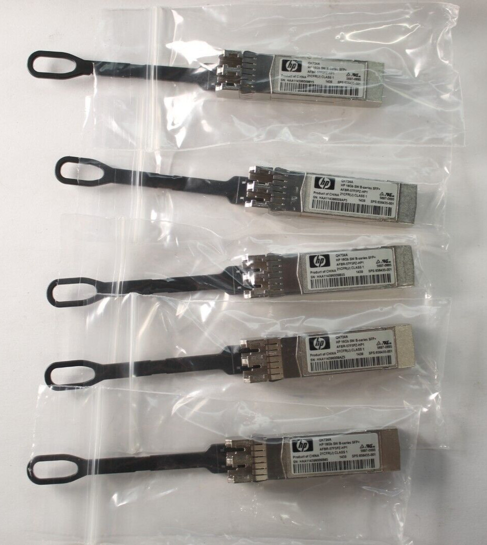 Lot of*5 HP QK724A B-series 16Gb SFP+ Short Wave Optical Transceiver