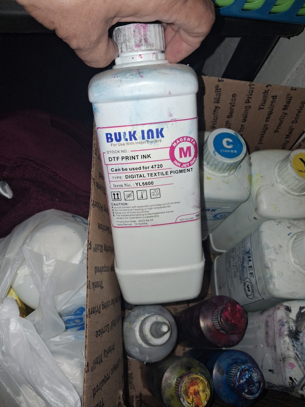 Box Of Opened Dtf Ink All Colors