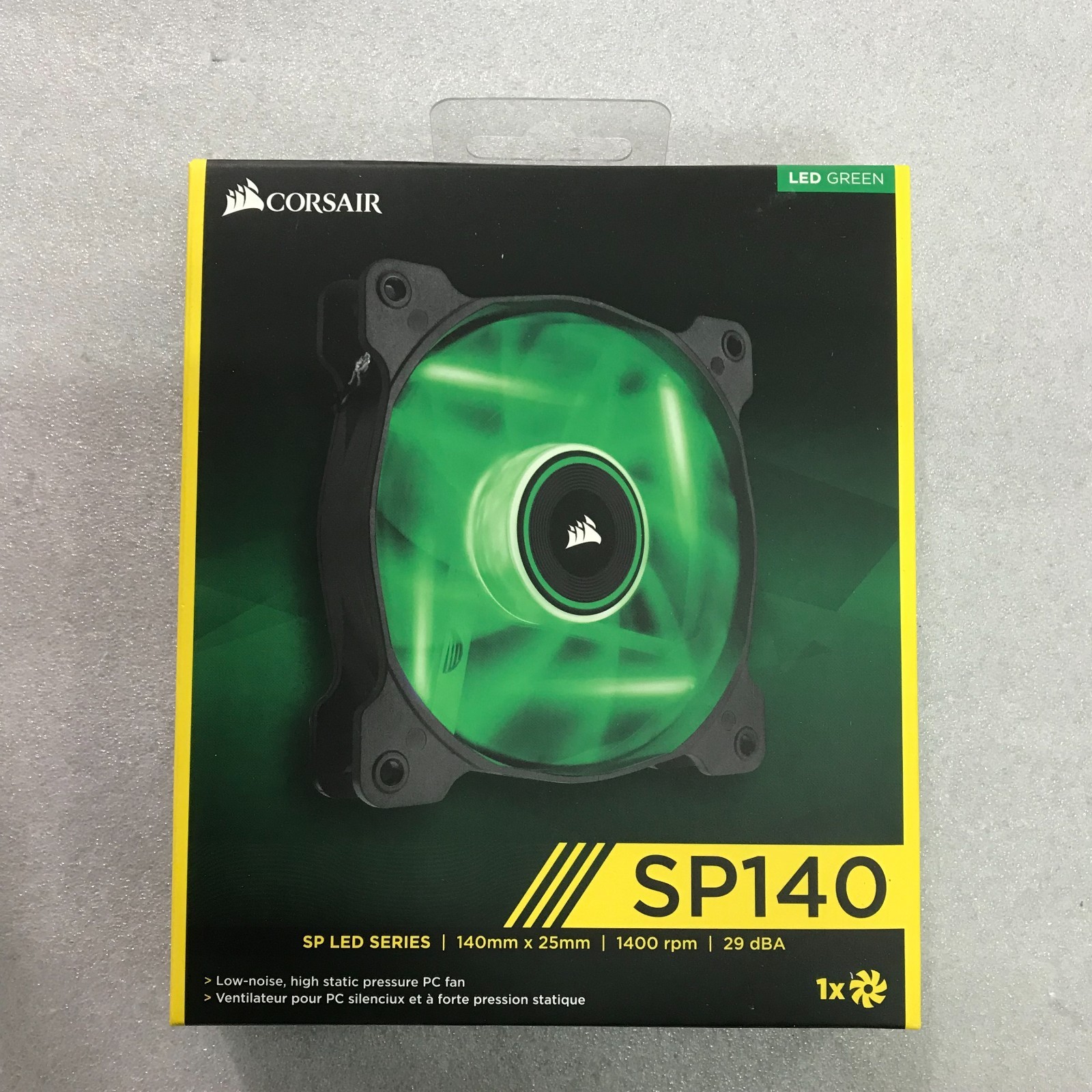 Corsair SP140 LED Green – SP LED Series 140mm Fan (Multiple Units Available)