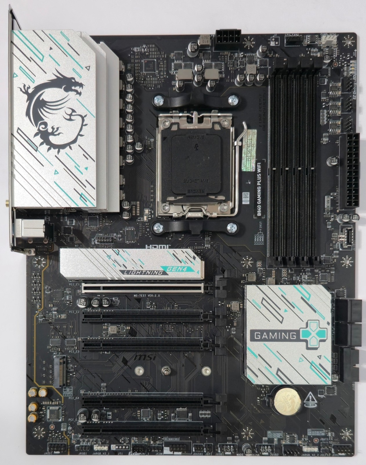 MSI B840 Gaming Plus WiFi Motherboard, ATX - Supports Ryzen 9000/8000/7000