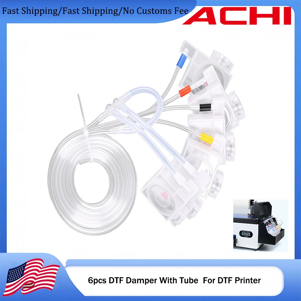 6pcs DTF Ink Dampers Ink Bag & Tube for A3 1390/1800 DTF T-shirt Printer 1 Set