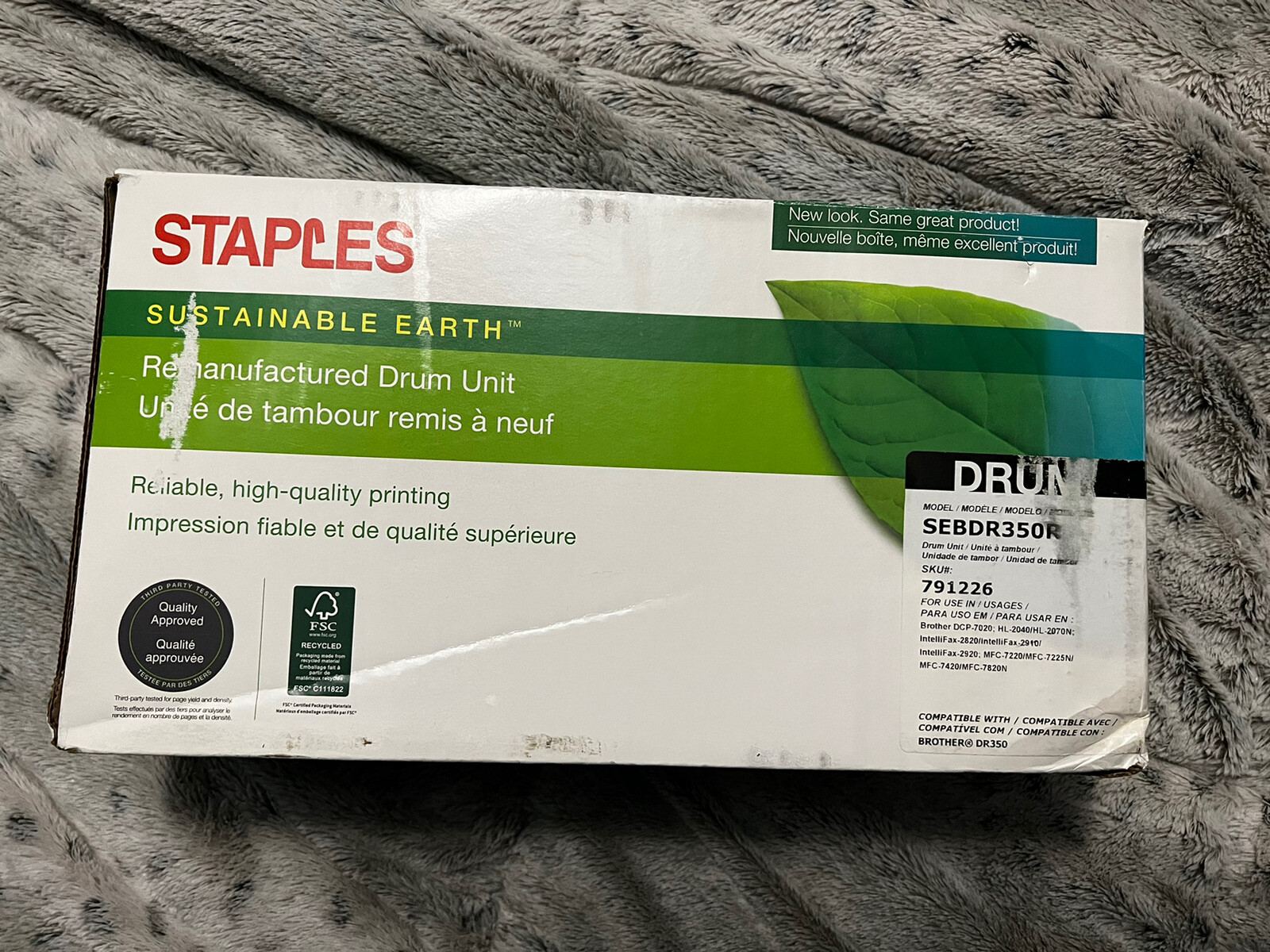 Sustainable Earth by Staples -  Toner Cartridge - SEBDR350R- New*  Brother