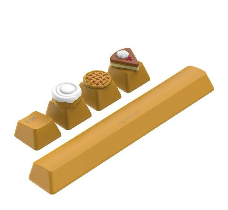 North Figural Key Cap 5 Pack-Keyboard Keycap-Dessert Pie Cinnamon Roll-New