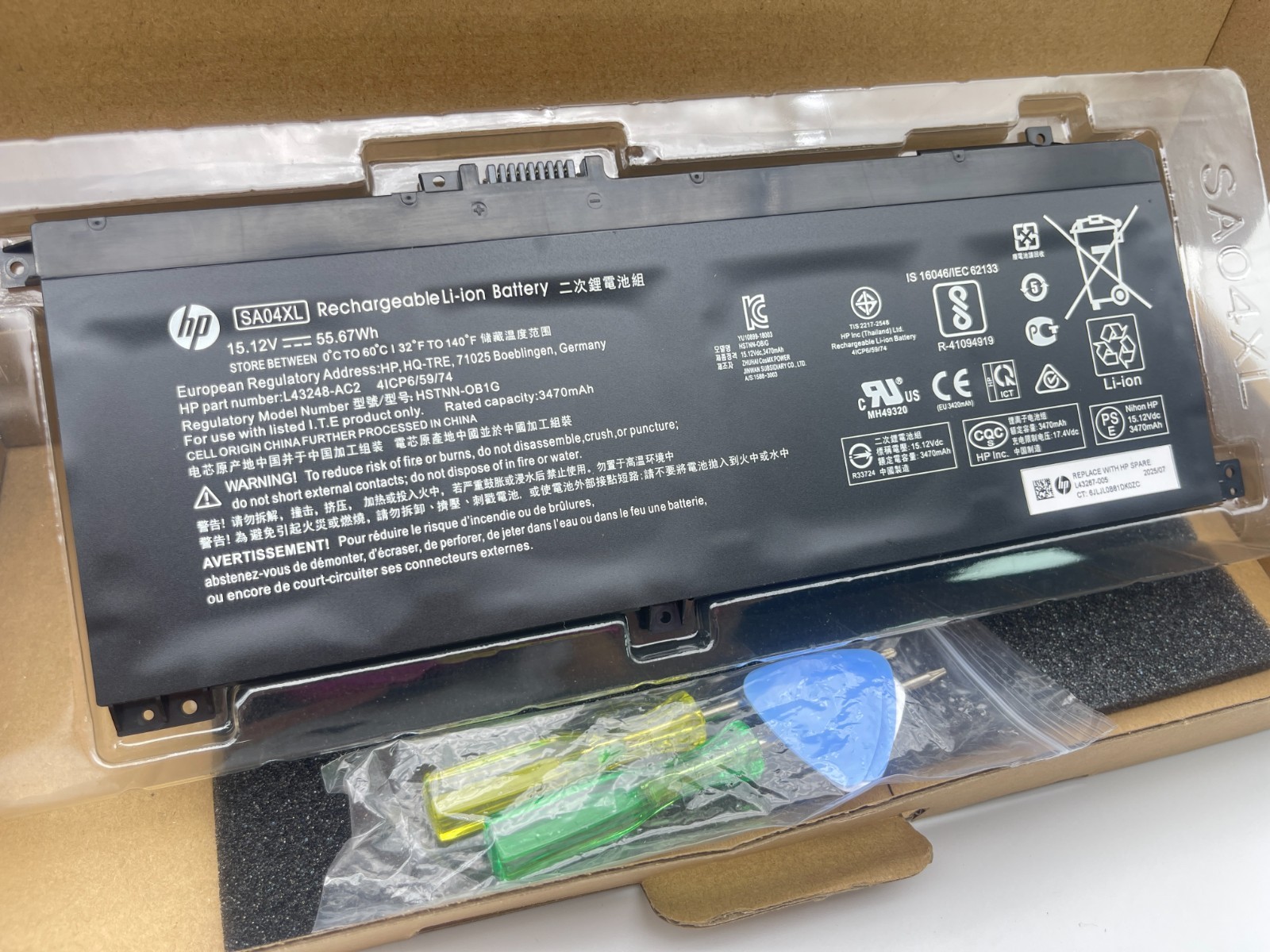 OEM Genuine SA04XL Battery For HP Envy X360 15-DS 15M-DR 15T-DR L43248-AC2 NEW
