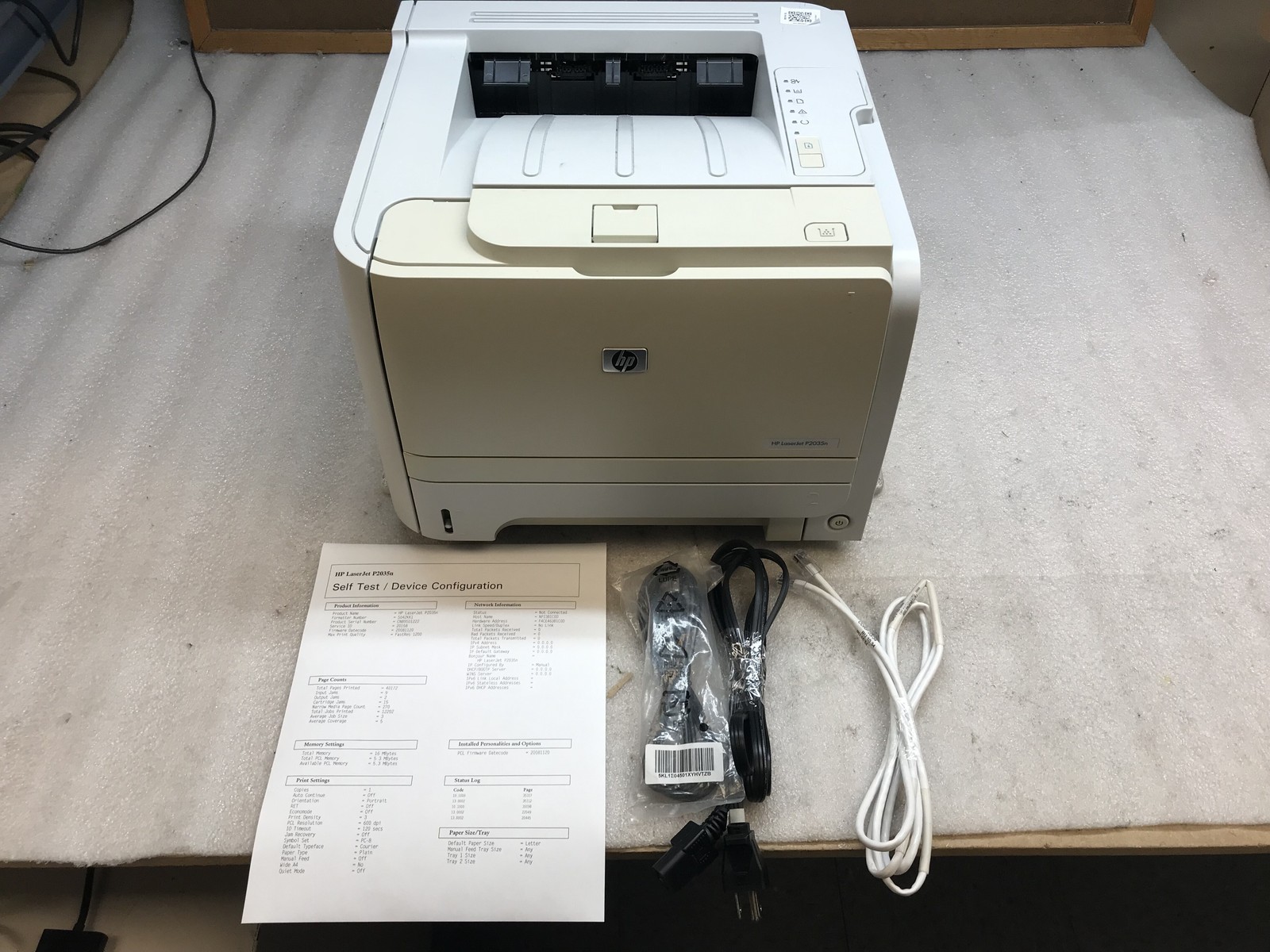 HP LaserJet P2035n Monochrome Laser printer 40K pages - Fully Tested