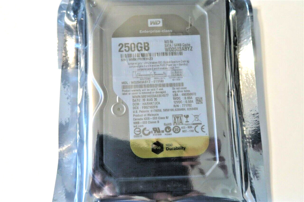 Western Digital WD2503ABYZ-011FA0 7200rpm 512e 6Gbps 64MB 250gb 3.5" Sata HDD