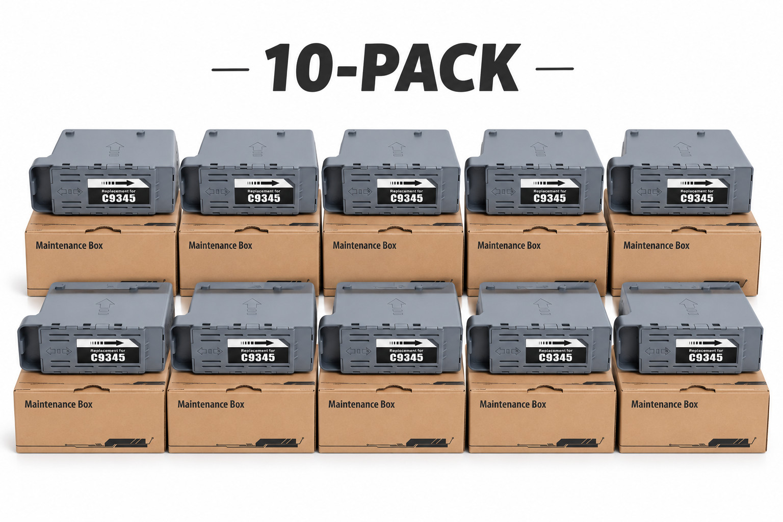 10 Pack Ink Maintenance Box for C9345 ET-16600 ET-16650 ET-5800 WF-7840 WF-7820
