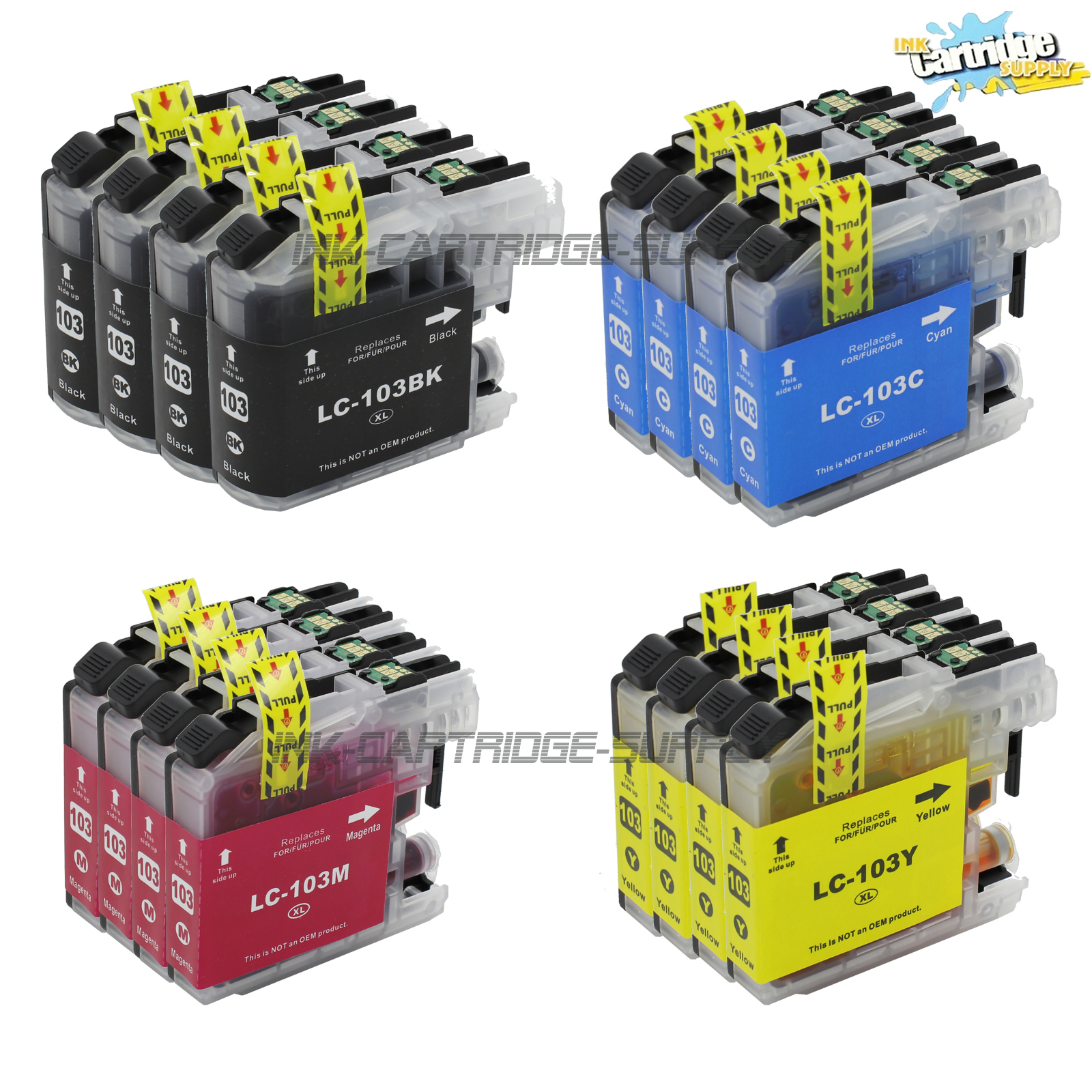 16PK LC103XL lc103xl ink Fits for MFCJ245 J285DW J450DW J470DW J475DW