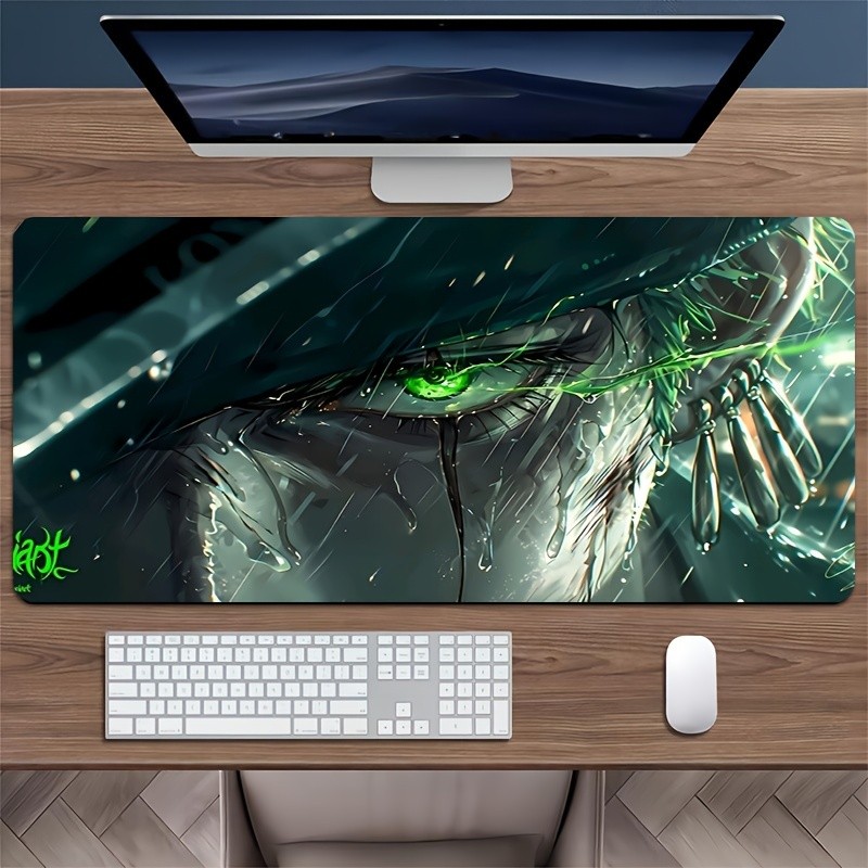 One Large Gaming Mouse Pad, Cool Pattern Design, Thick Rubber Desk Pad, Precis