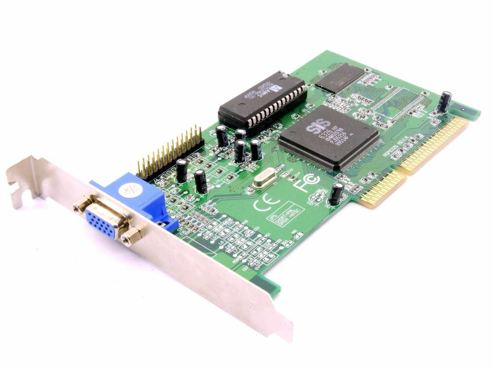 SiS AGP6326 6326 Chip 4MB VRAM Vintage Video Board VGA AGP Computer Graphics Card