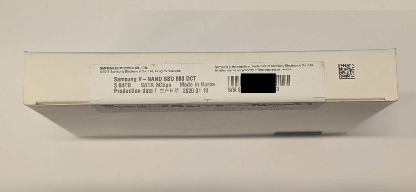 NEW Samsung MZ-7LH3T8N 3.84TB 883DCT SATA SSD - NEW SEALED BOX 3.84 TB 