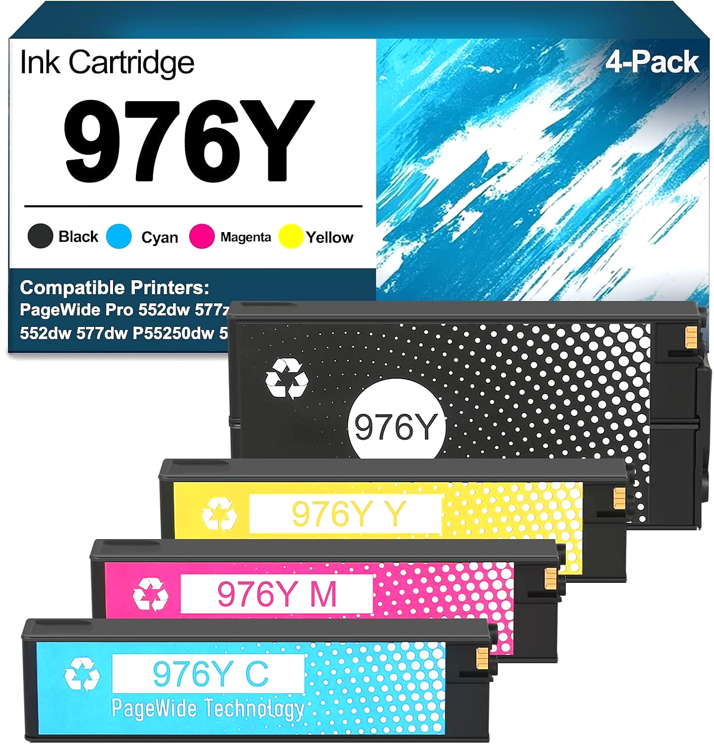 976Y Ink Cartridge for HP PageWide Pro 452dn 452dw 552dw/MFP 477dn/477dw Series