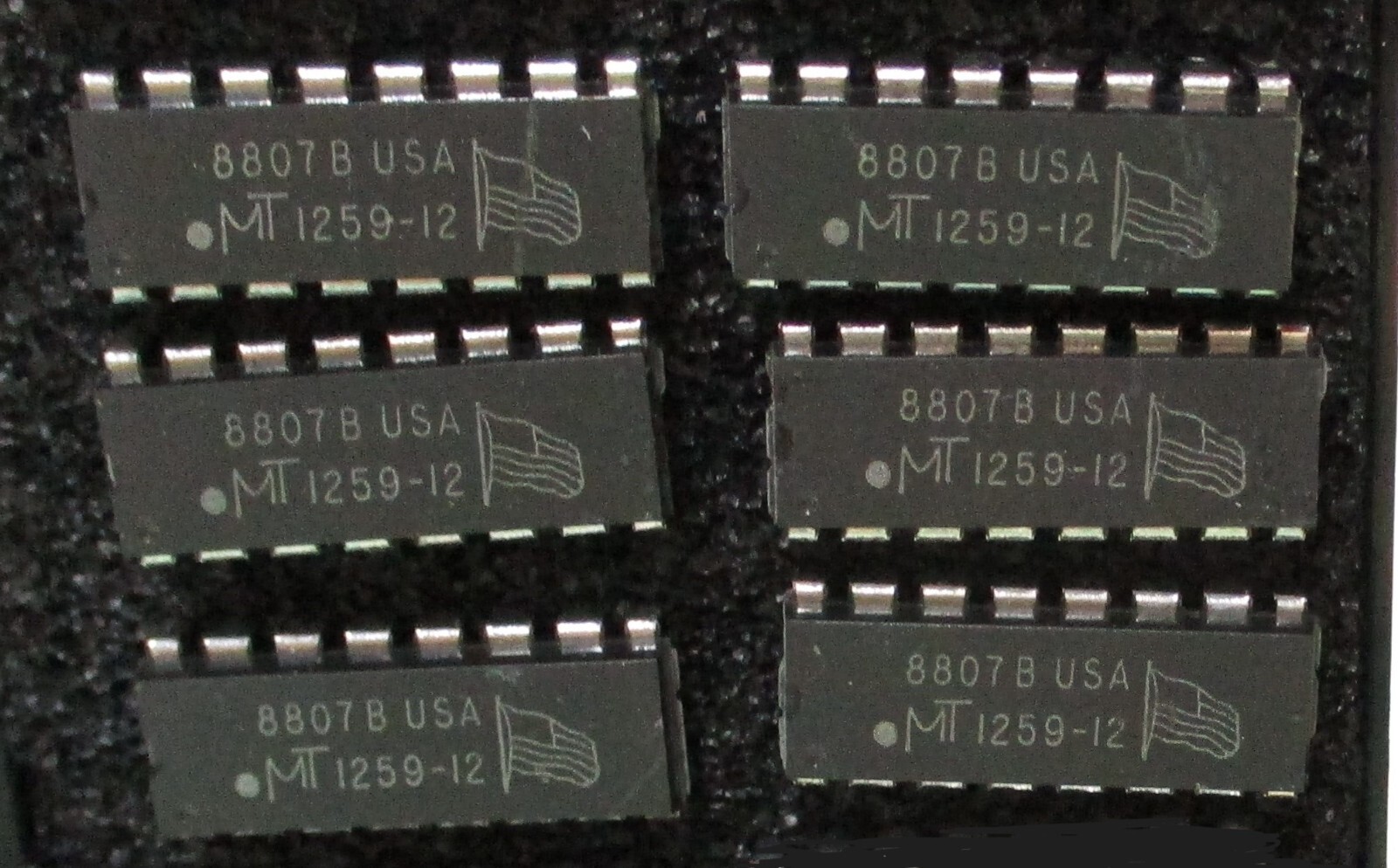Micron Technology IN-LINE 16-DIP 256K 120ns Page Mode DRAM Memory MT1259-12 6-PK