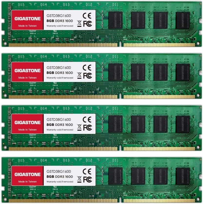 32GB DDR3L RAM Kit 4x8GB 1600MHz Unbuffered UDIMM for High Performance PCs