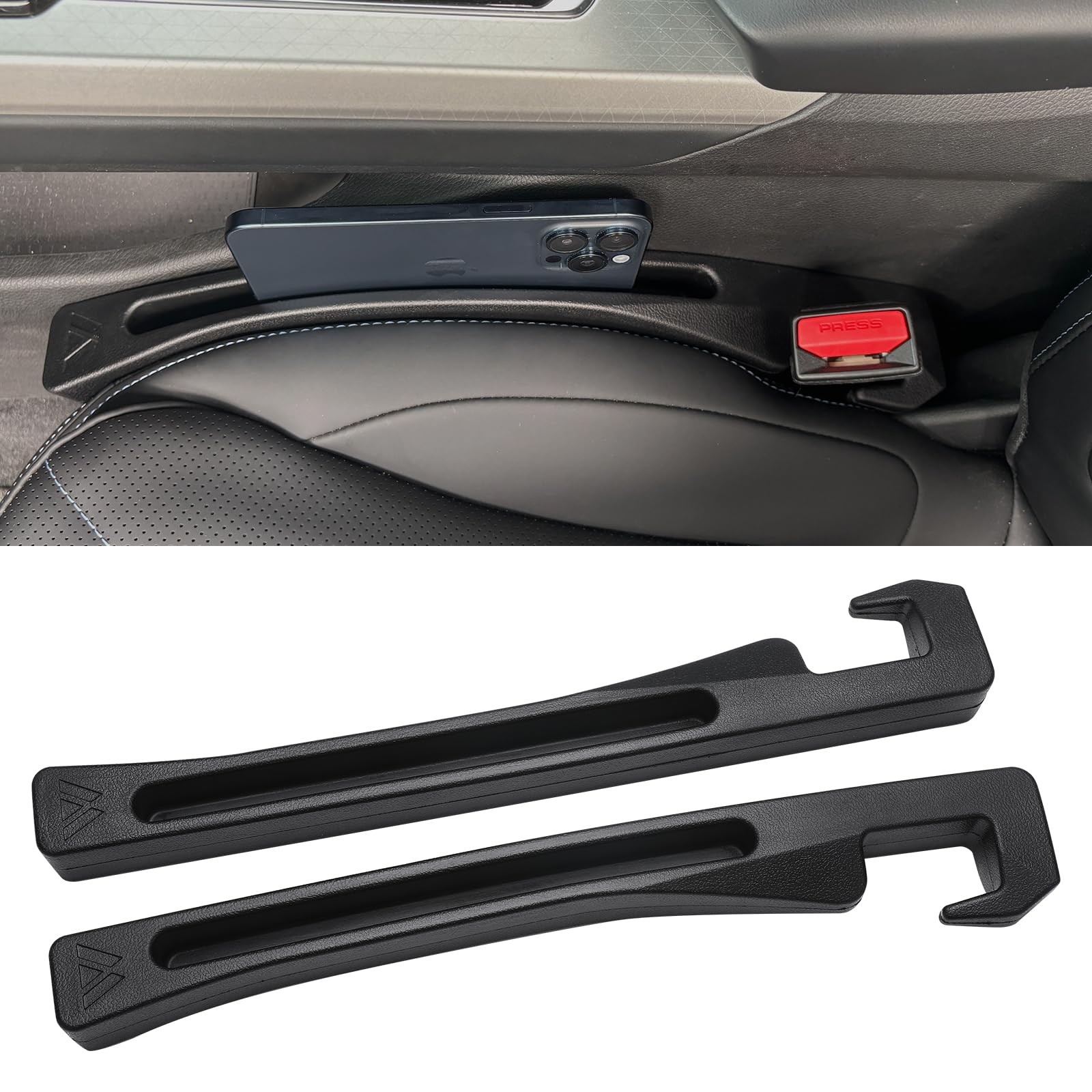 FARVHES Car Seat Gap Filler Universal Fit Gap Filler Organizer Stop Things fr...