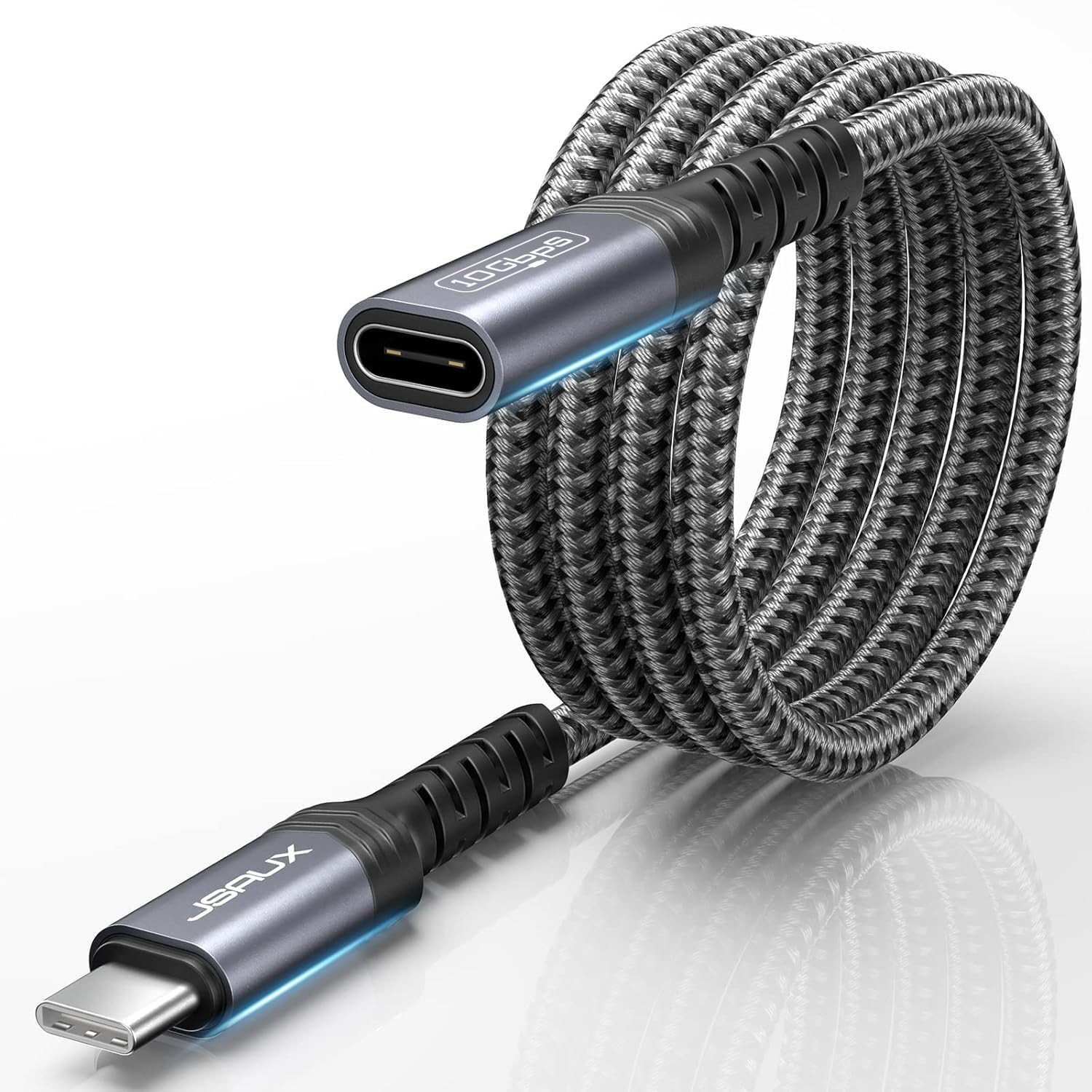 JSAUX USB C Extension Cable 2M/6.6FT 100W 10Gbps for Switch 2, iPhone 17