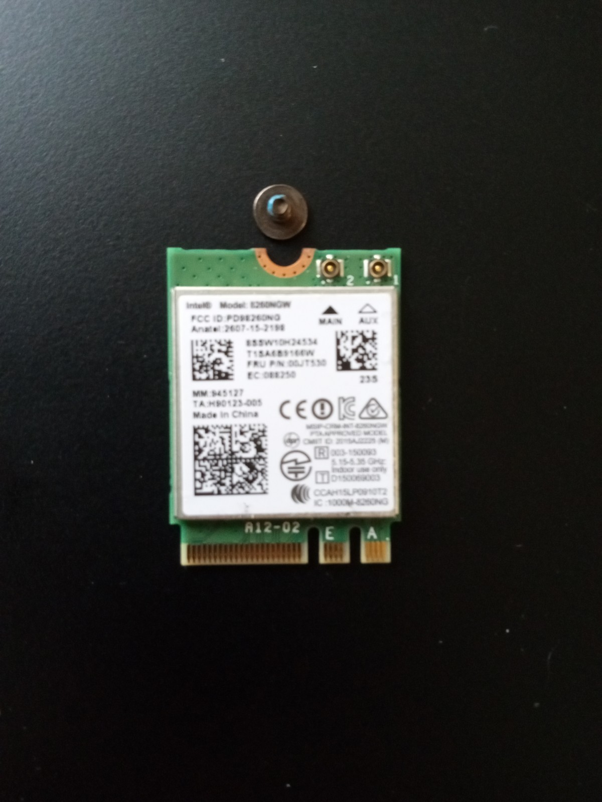 Intel 8260NGW Wireless AC+BT4.2 Wi-Fi Card