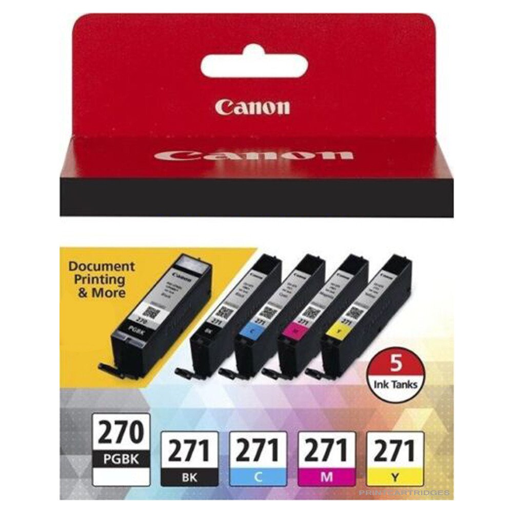 5 packs Genuine Canon PGI-270 CLI-271 Setup Ink Cartridges No Box for Pixma