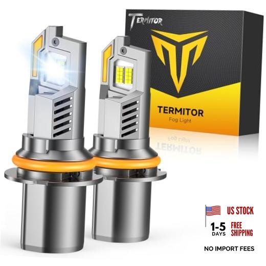 9004 HB1 Bulbs Hi/Low Beam, 50,000LM 6500K White Brightness, True 1:1 9004-HB1