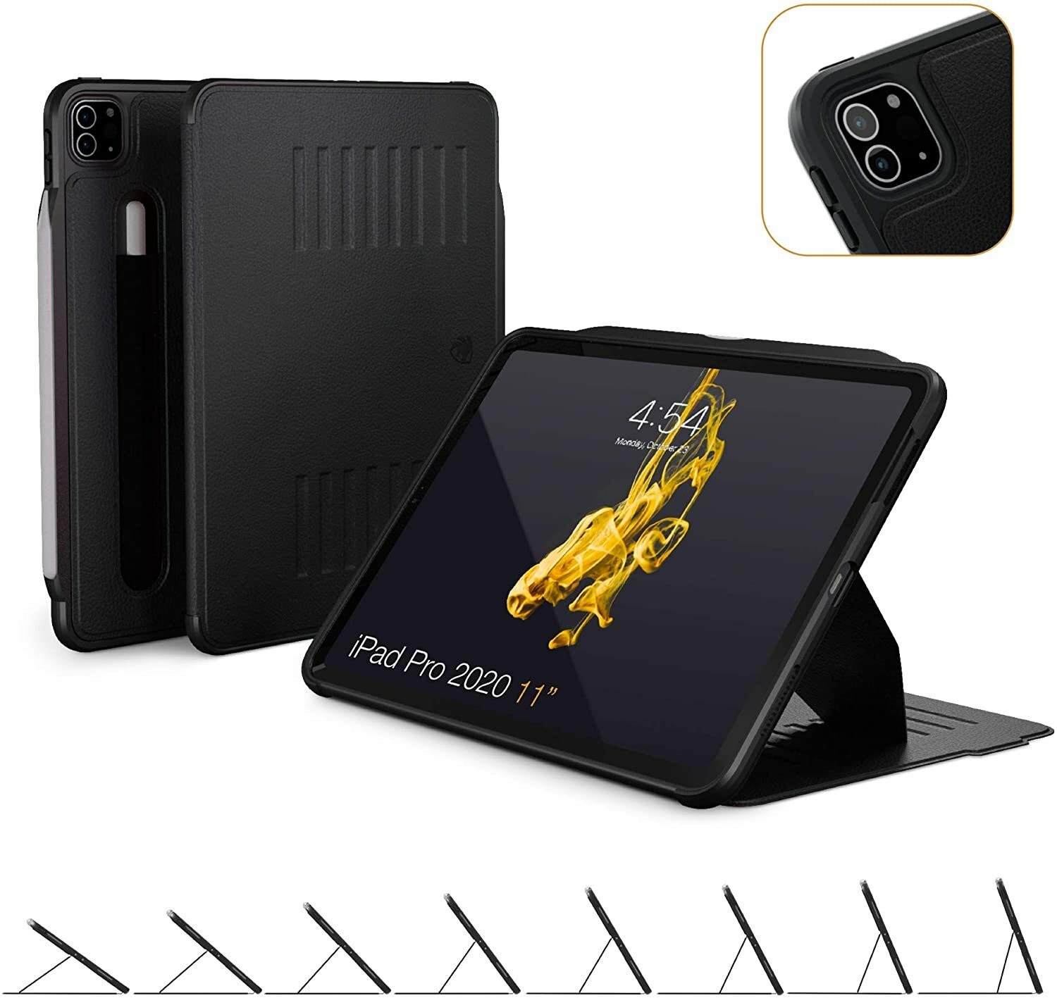 ZUGU Case - The Alpha for 2020 iPad Pro 11" (2nd Gen) Cover + Stand - Black