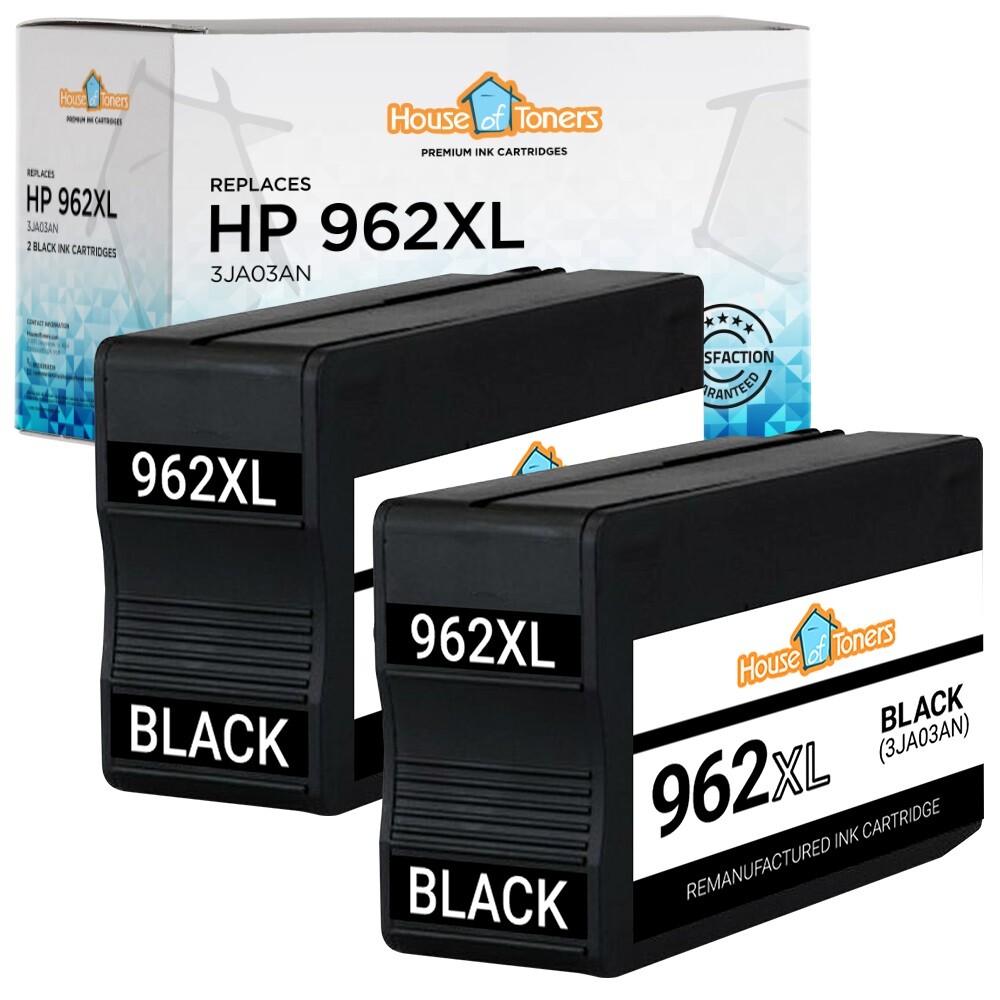 2PK Compatible With HP 962XL Black Ink Cartridges for HP OfficeJet 3JA03AN