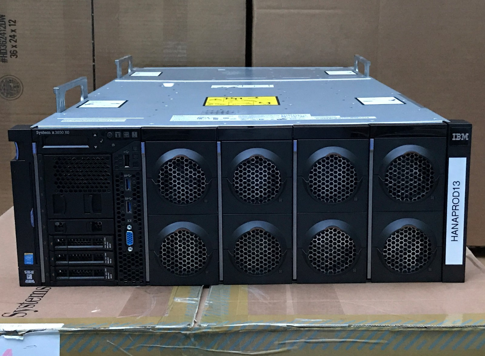 IBM x3850 X6 Server 4x Xeon E7-8893 V3 1024GB DDR4 RAM 2x 300GB 10K 4x 1400W PSU